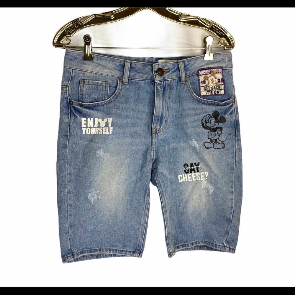 Disney Mickey Mouse Holl Haus Denim Shorts